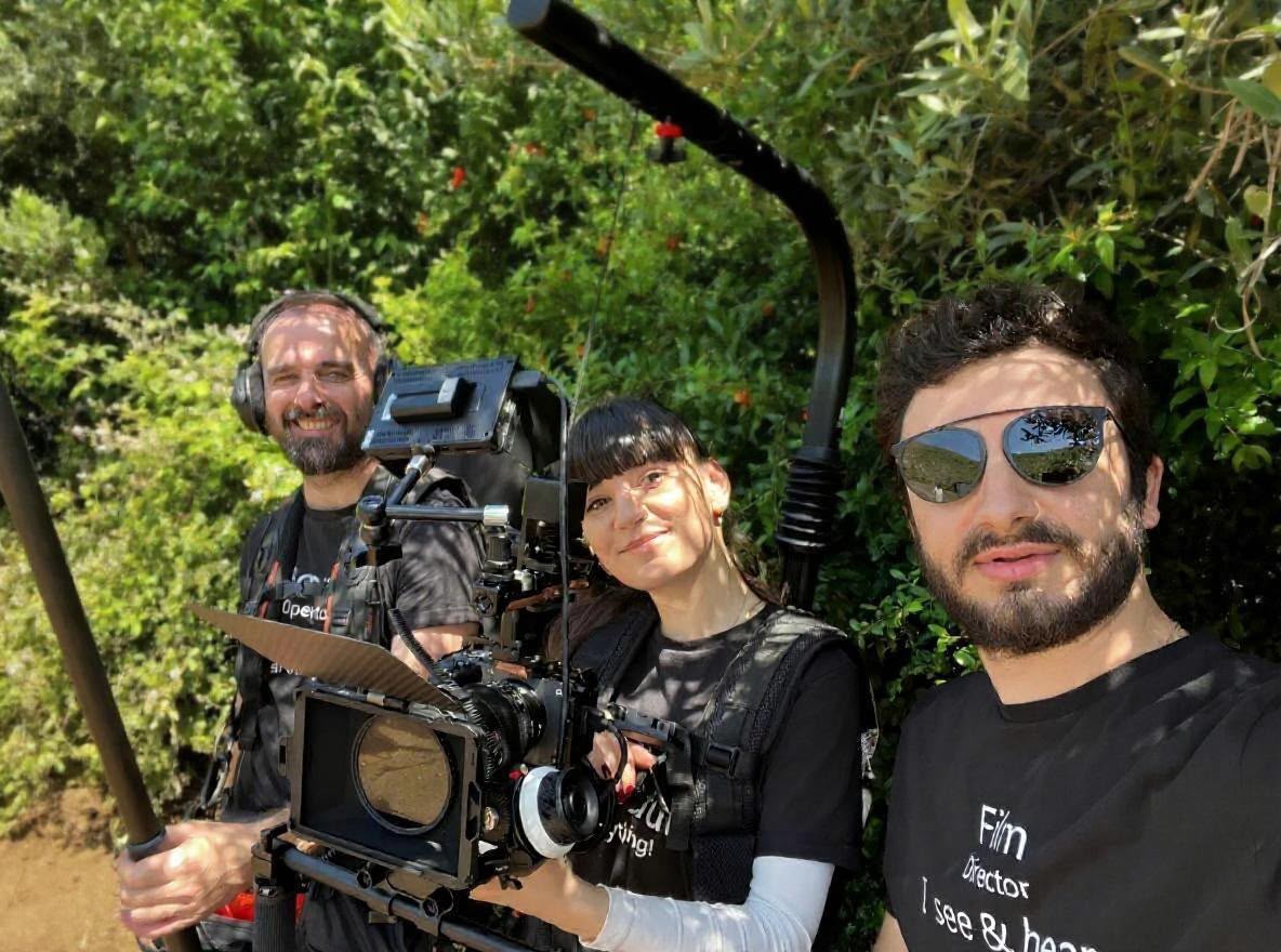vivFilms crew on a garden location shoot